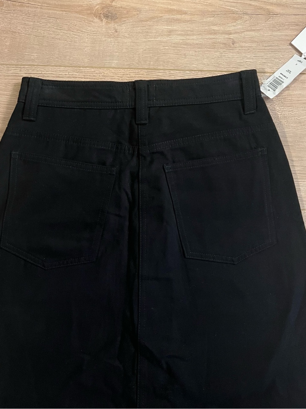 Sunday Best Cynthia Black Button-Front Midi Skirt with Patch Pockets - Picture 6 of 7